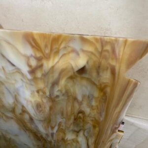 Vidrio blanco con beige